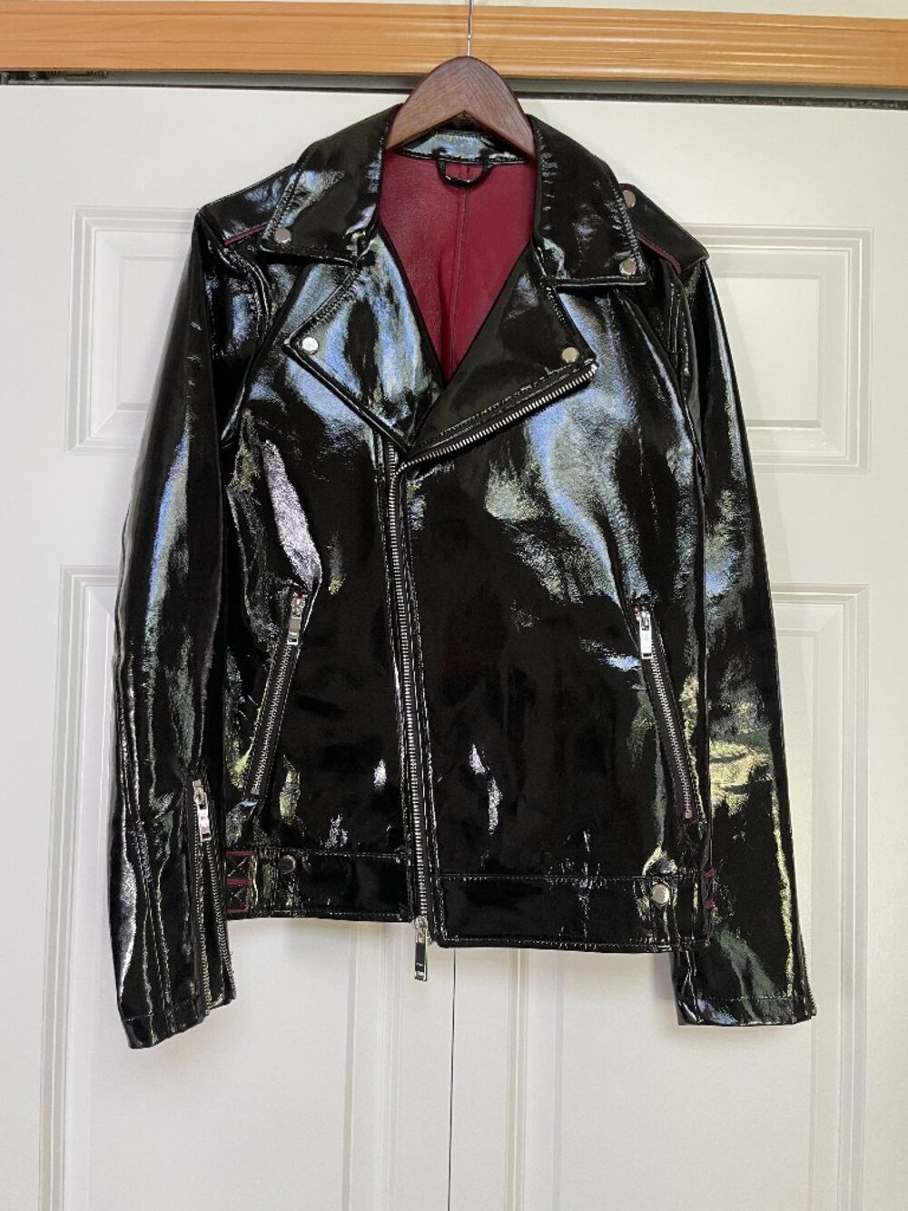 Zara Men's patent moto jacket